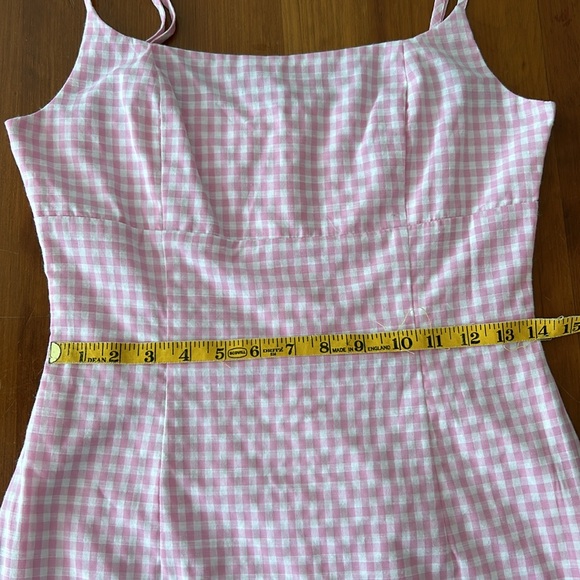 BNWT Pink & White Gingham Mini Dress - Picture 8 of 9